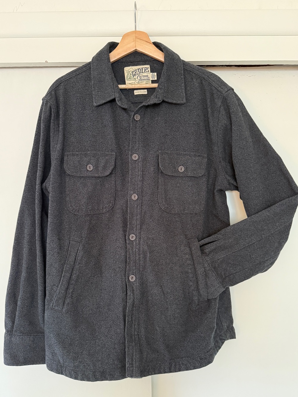 GRAYERS OUTDOOR GARMENTS 100% COTTON MEN’S SHACKET SIZE L